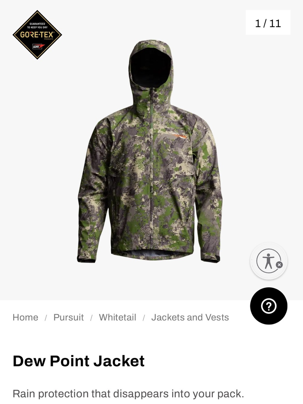 Dew Point Jacket - Green Camo Waterproof Rain Shell